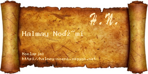 Halmay Noémi névjegykártya