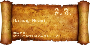 Halmay Noémi névjegykártya